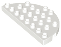 Lego® Duplo® podložka 4x8 zaoblená bílá